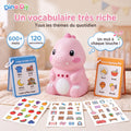 Dino Dit rose avec ses cartes et ses autocollants : plus de 600 mots