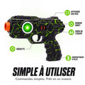 Le pistolet laser et ses commandes