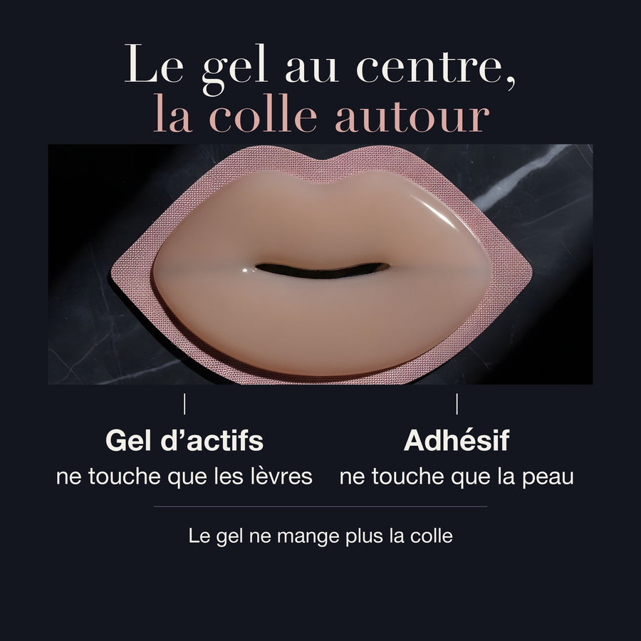 Le gel au centre, la colle autour