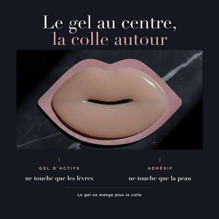 Le gel au centre, la colle autour